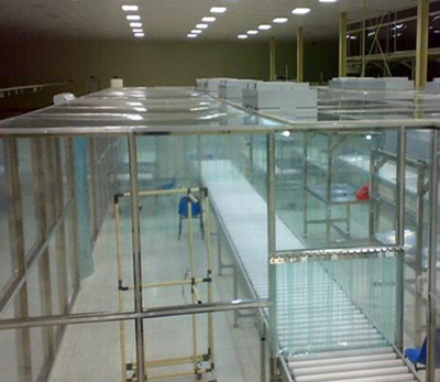 万级防静电网格帘洁净棚